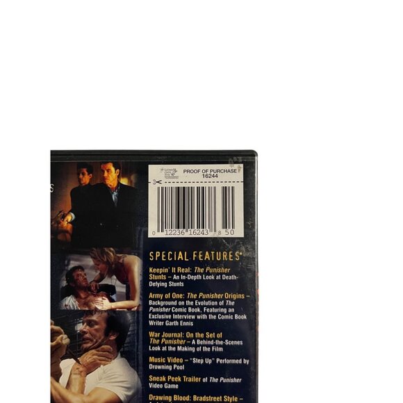 The Punisher 2004 DVD Action Thriller Tom Jane John Travolta Marvel  Pre-Owned - Picture 4 of 4